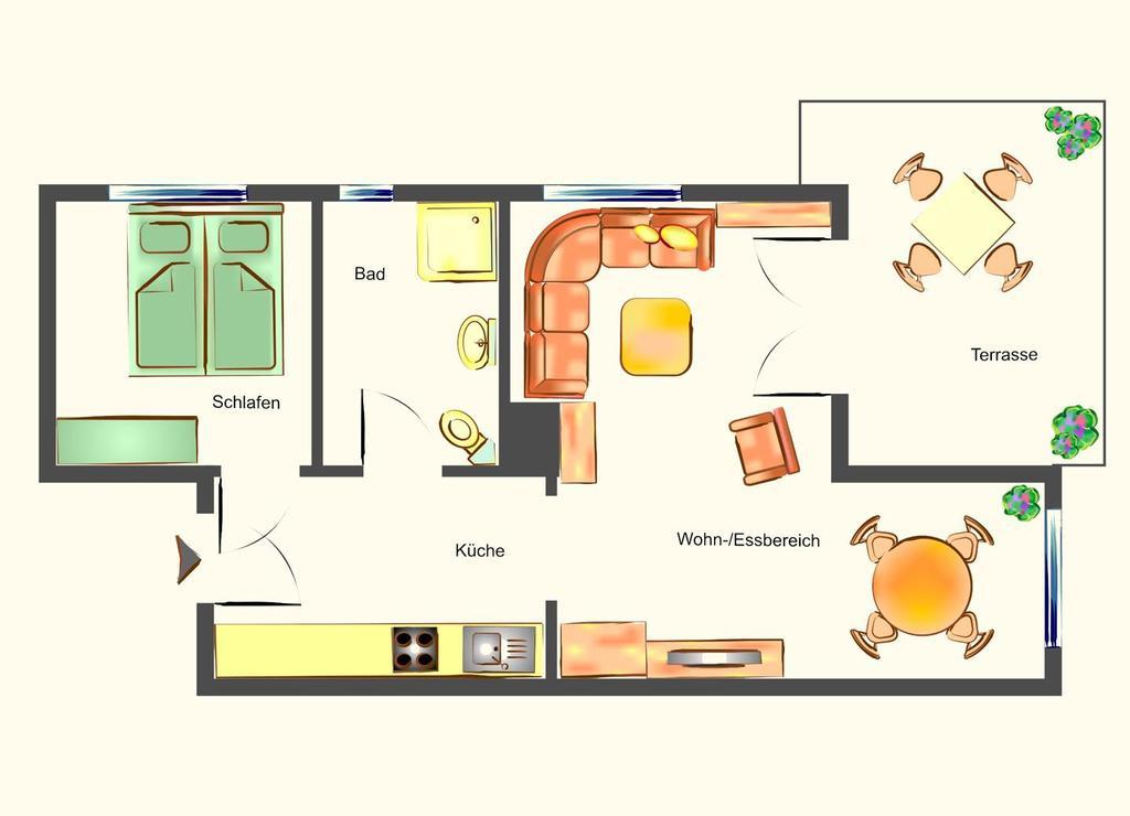 Apartment Ferienidyll 1 เฮริงสดอร์ฟ ภายนอก รูปภาพ